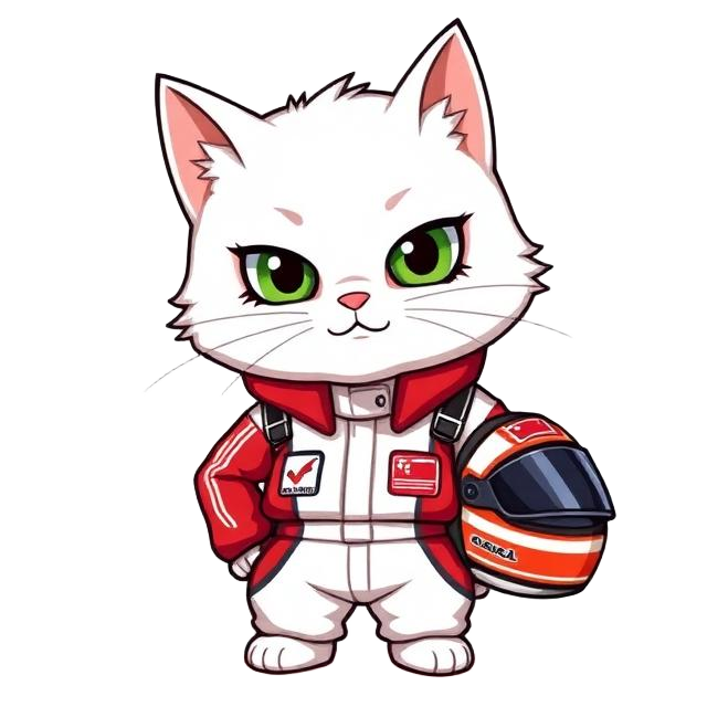 Drift-san Yuki, cat mechanic in coveralls